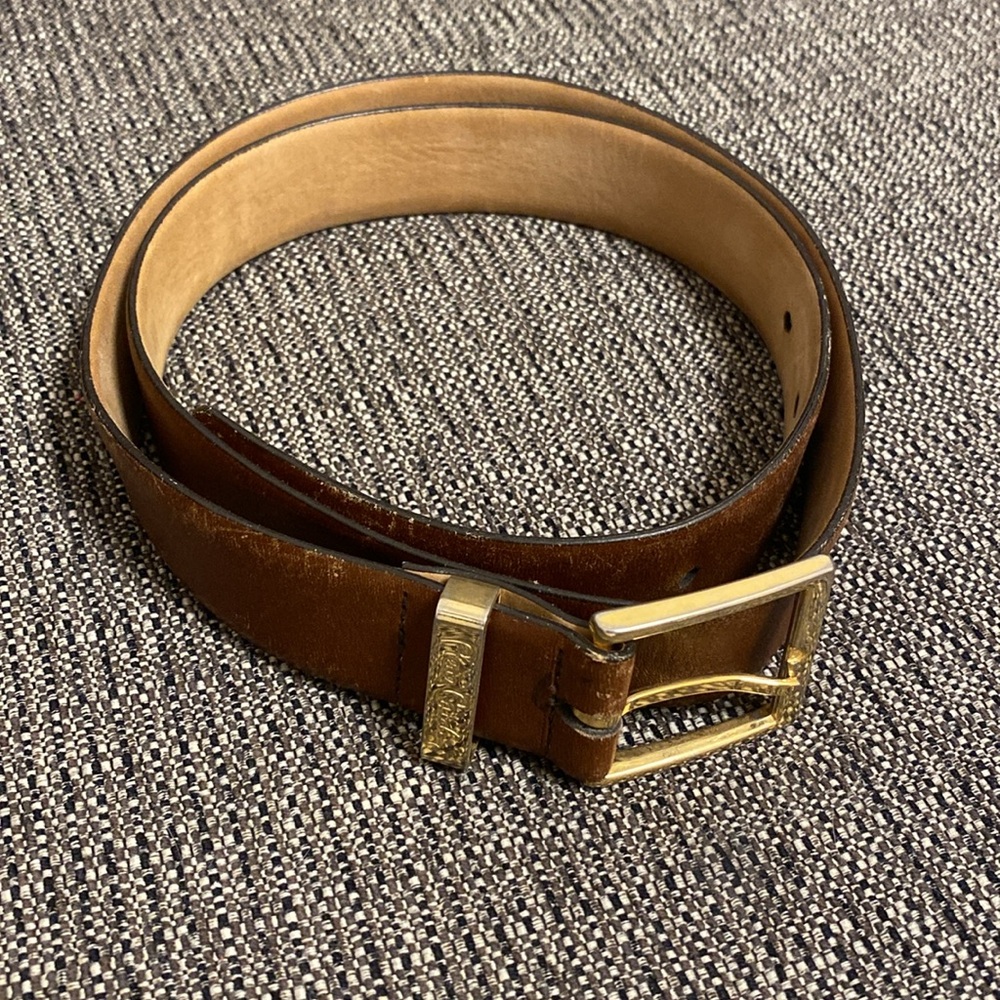 Brown Belt with Gold Buckle